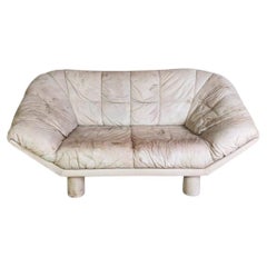 Vintage Sofa Couch dupe Burkhardt Vogtherr Leder Zweisitzer