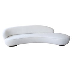 Vintage Sofa in Bouclé Attributed to Vladimir Kagan, U.S.A, 1970s