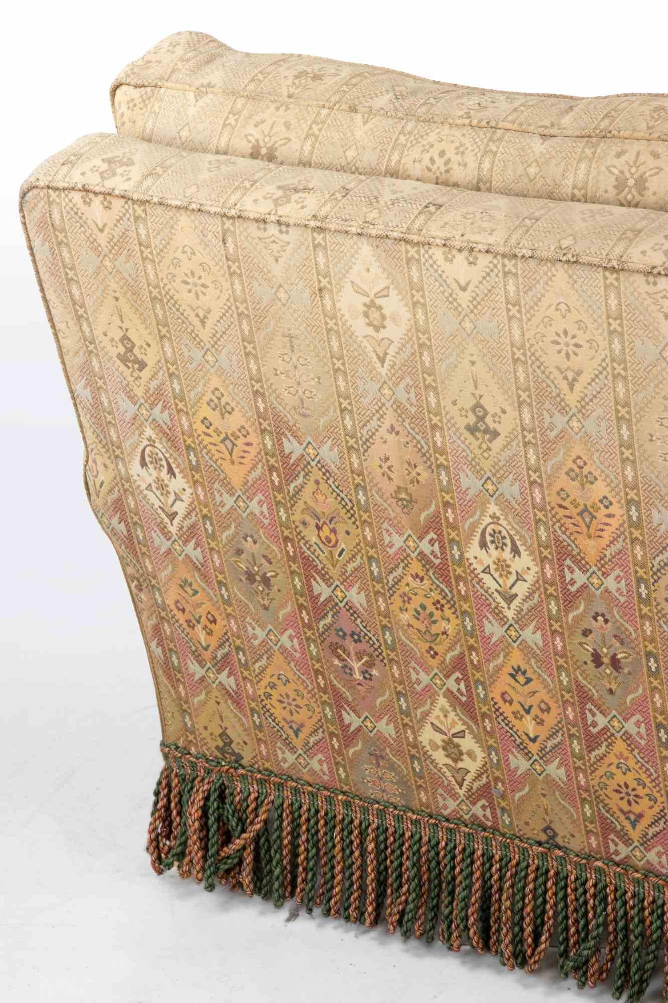 Sofá vintage de tela, años 70 en venta 4