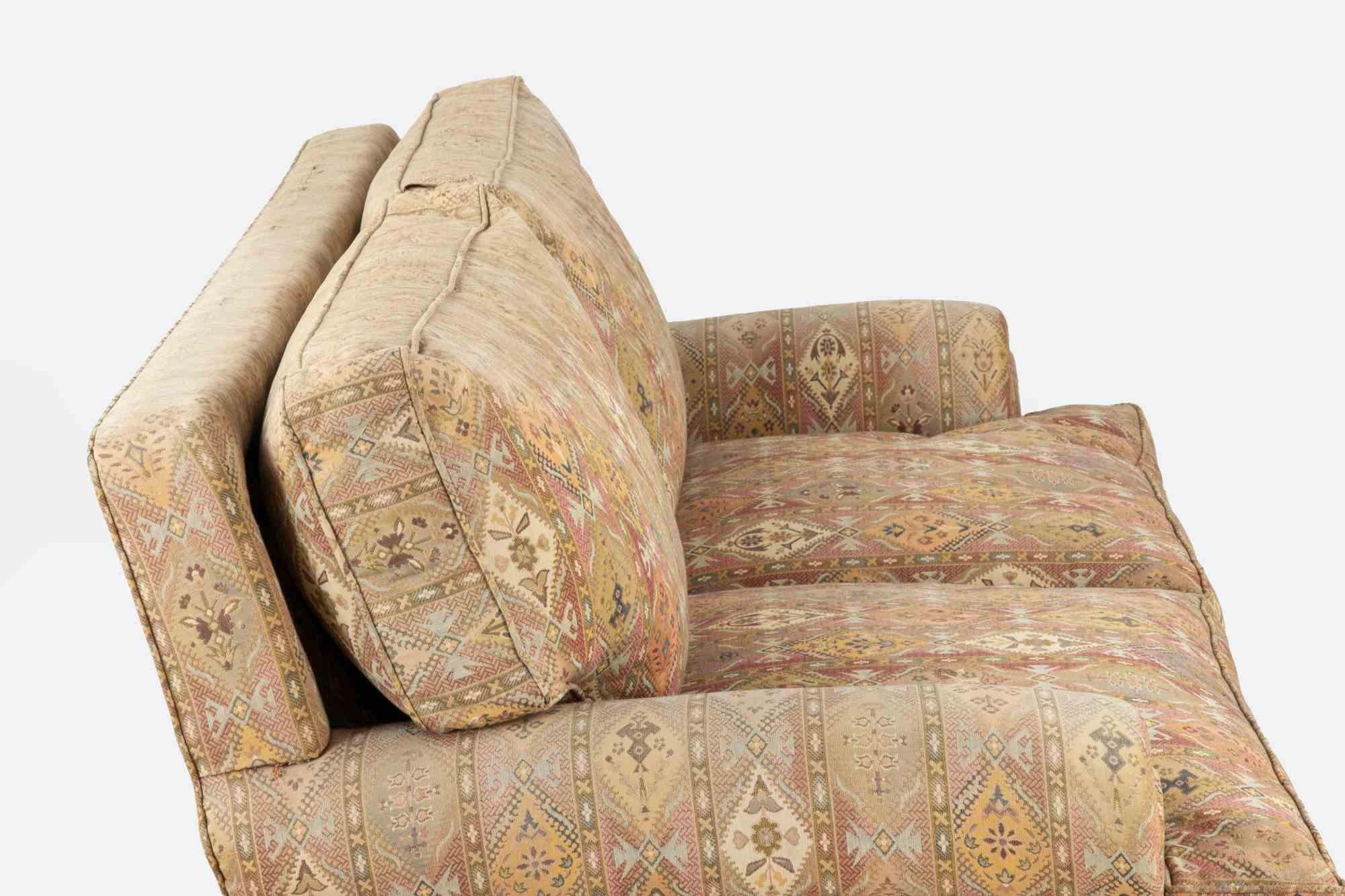 Sofá vintage de tela, años 70 en venta 1