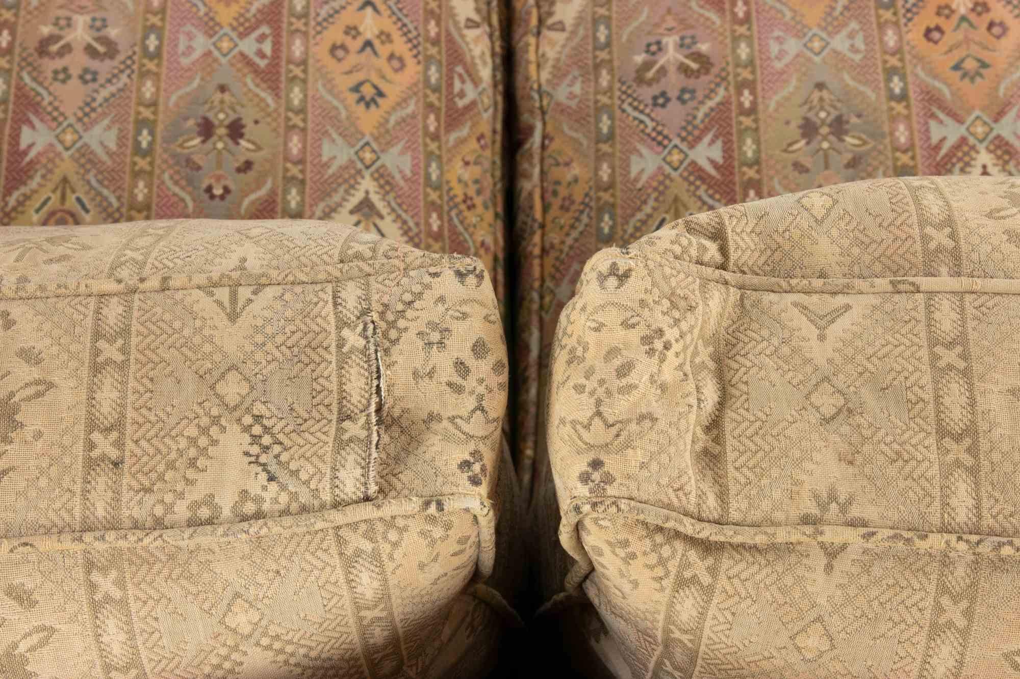 Sofá vintage de tela, años 70 en venta 3