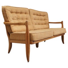 Vintage Sofa In Light Oak, Guillerme And Chambron