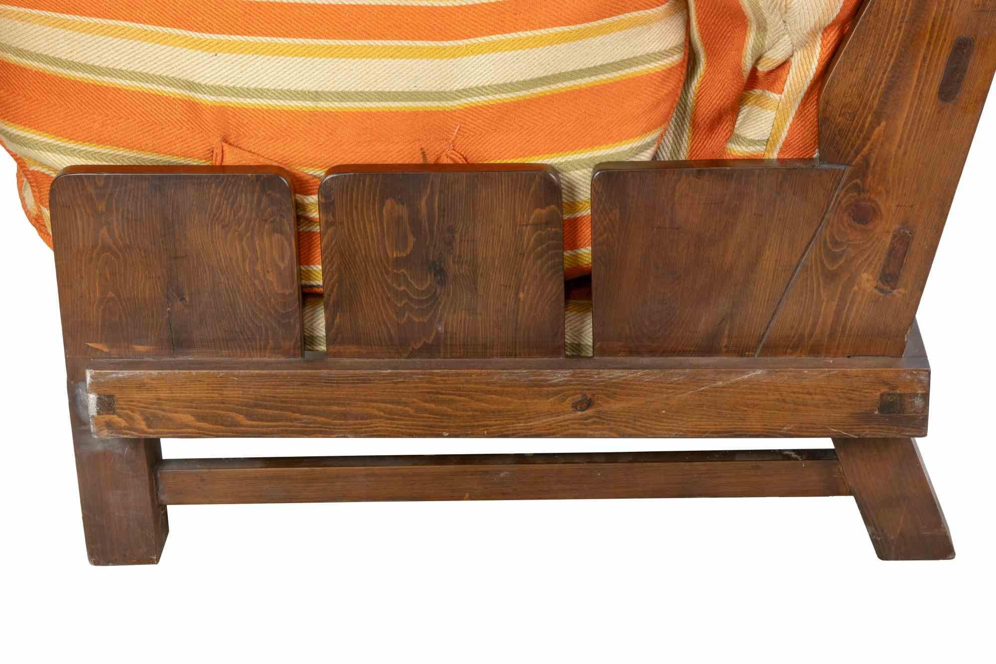 Legno Divano vintage di manifattura italiana, anni '60