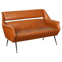 Vintage Sofa Leatherette Italy, 1950s-1960s