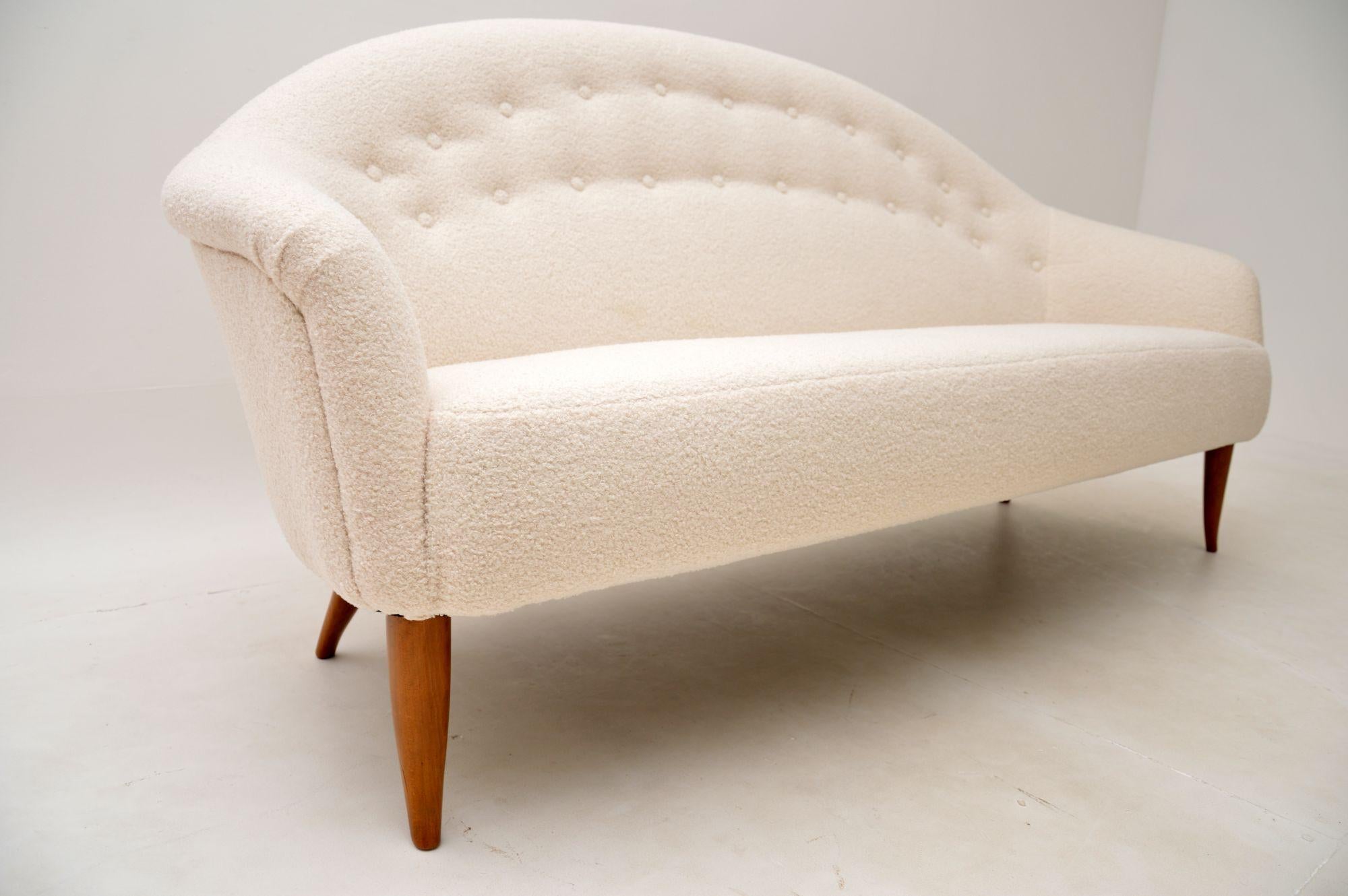 Bouclé Vintage Sofa ‘Paradiset’ by Kerstin Horlin Holmquist For Sale