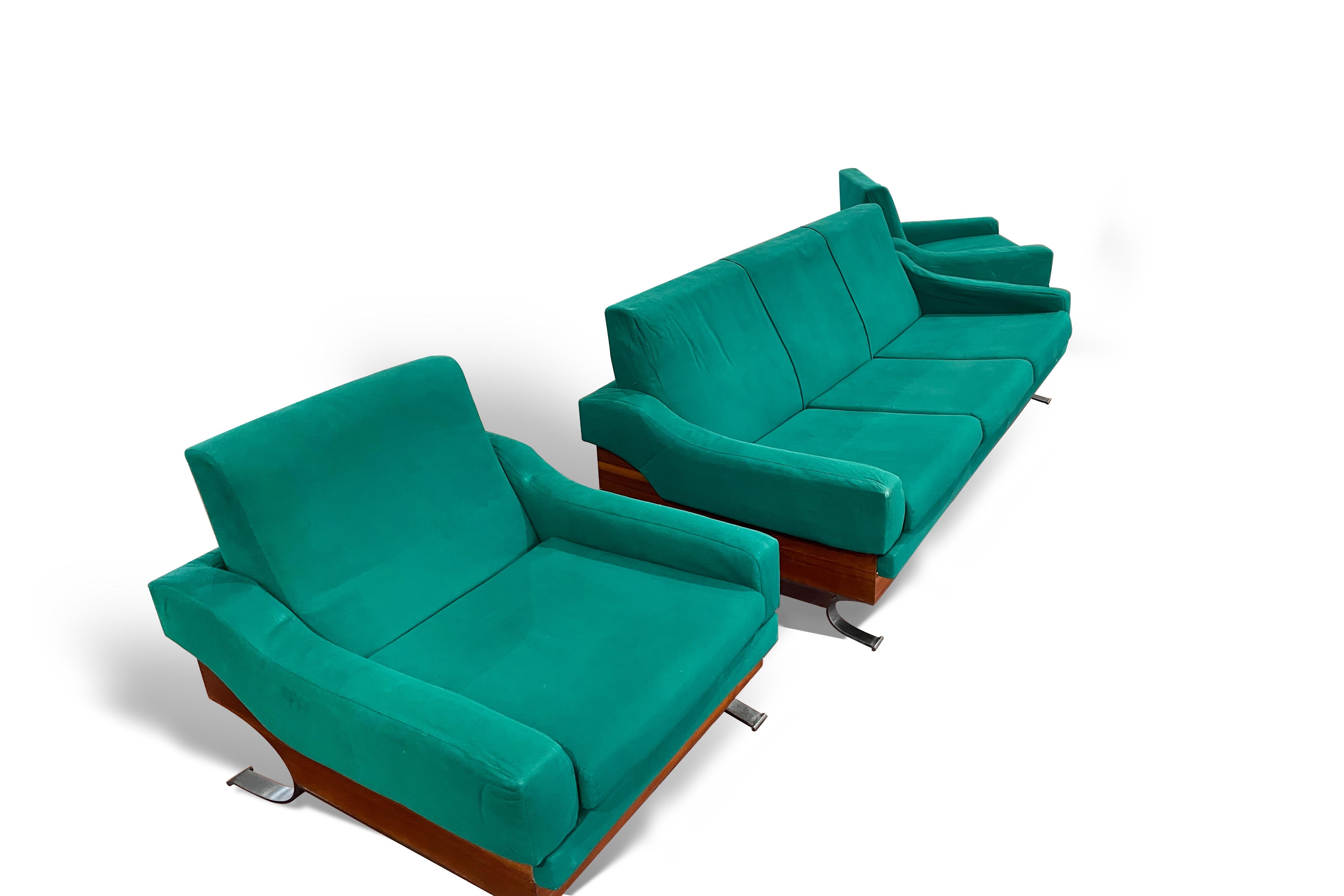 Sofa-Set im Vintage-Stil von Saporiti, Italien 1950er Jahre im Angebot 2