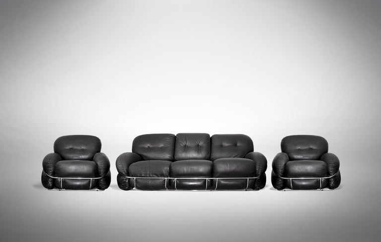 Vintage Sofa Set 'Okay' by Adriano Piazzesi, Italy, 1970s In Good Condition For Sale In Roma, IT