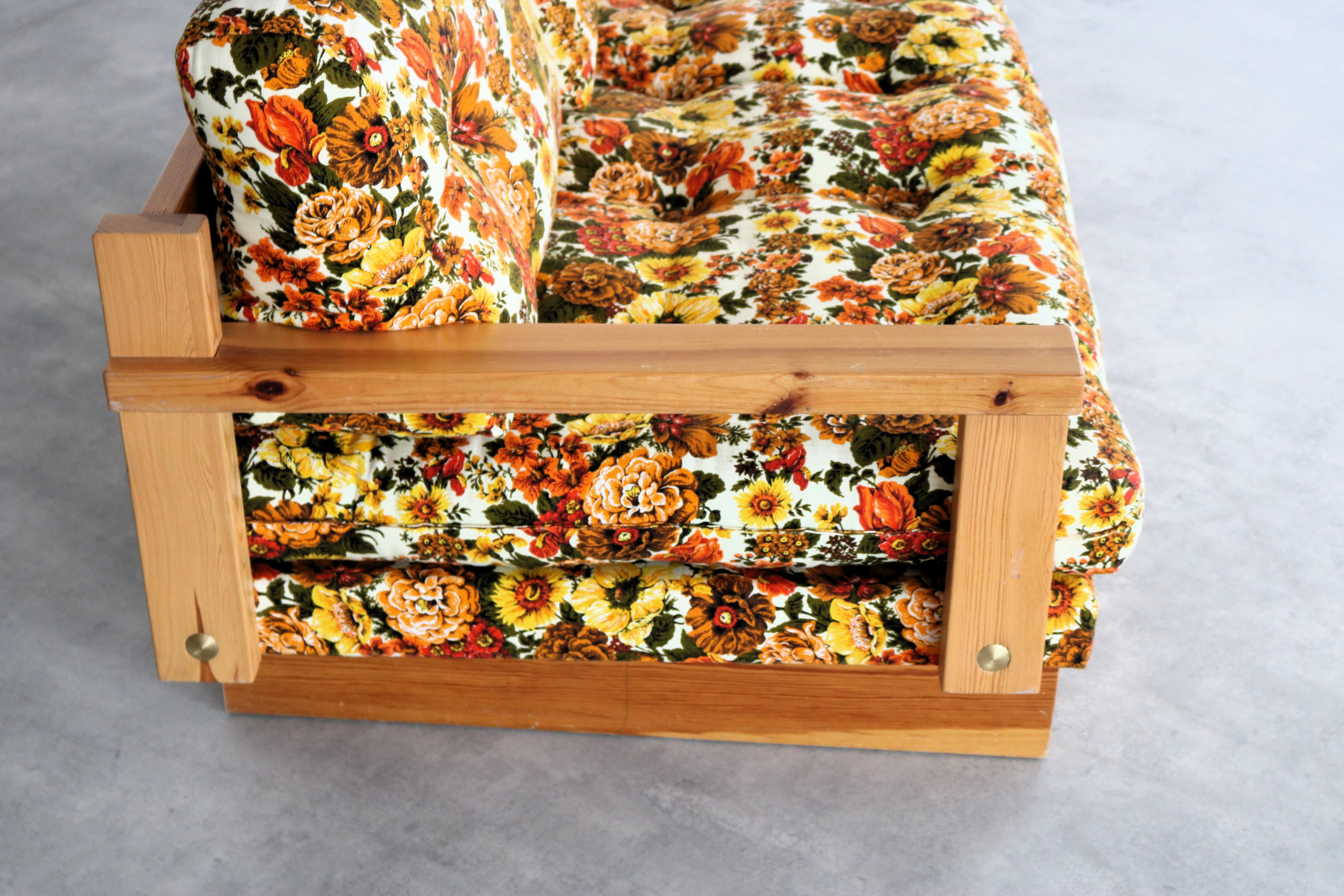 Tissu canapé vintage  canapé  70's  Suédois