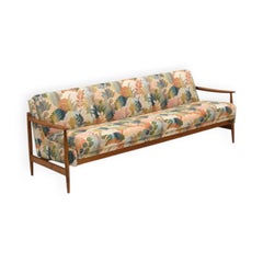 Vintage sofa / sofa bed made in the 60s with new upholstery