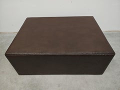 Vintage Sofa Table or Ottoman in crocodile print leather, attr. to Fendi Casa