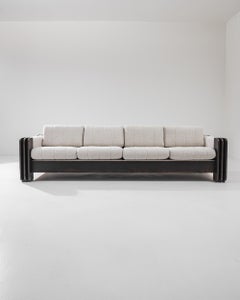 Vintage Sofa with Wooden Armrests