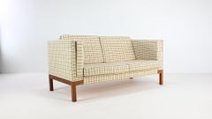 Divano vintage, tappezzeria in lana e teak. Danimarca, C.C. 1960