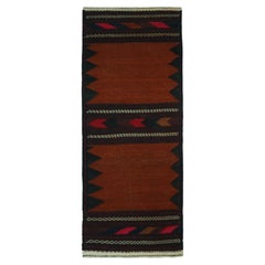 Vintage Sofreh Persian Kilim Rug in Brown and Rust, by Rug & Kilim