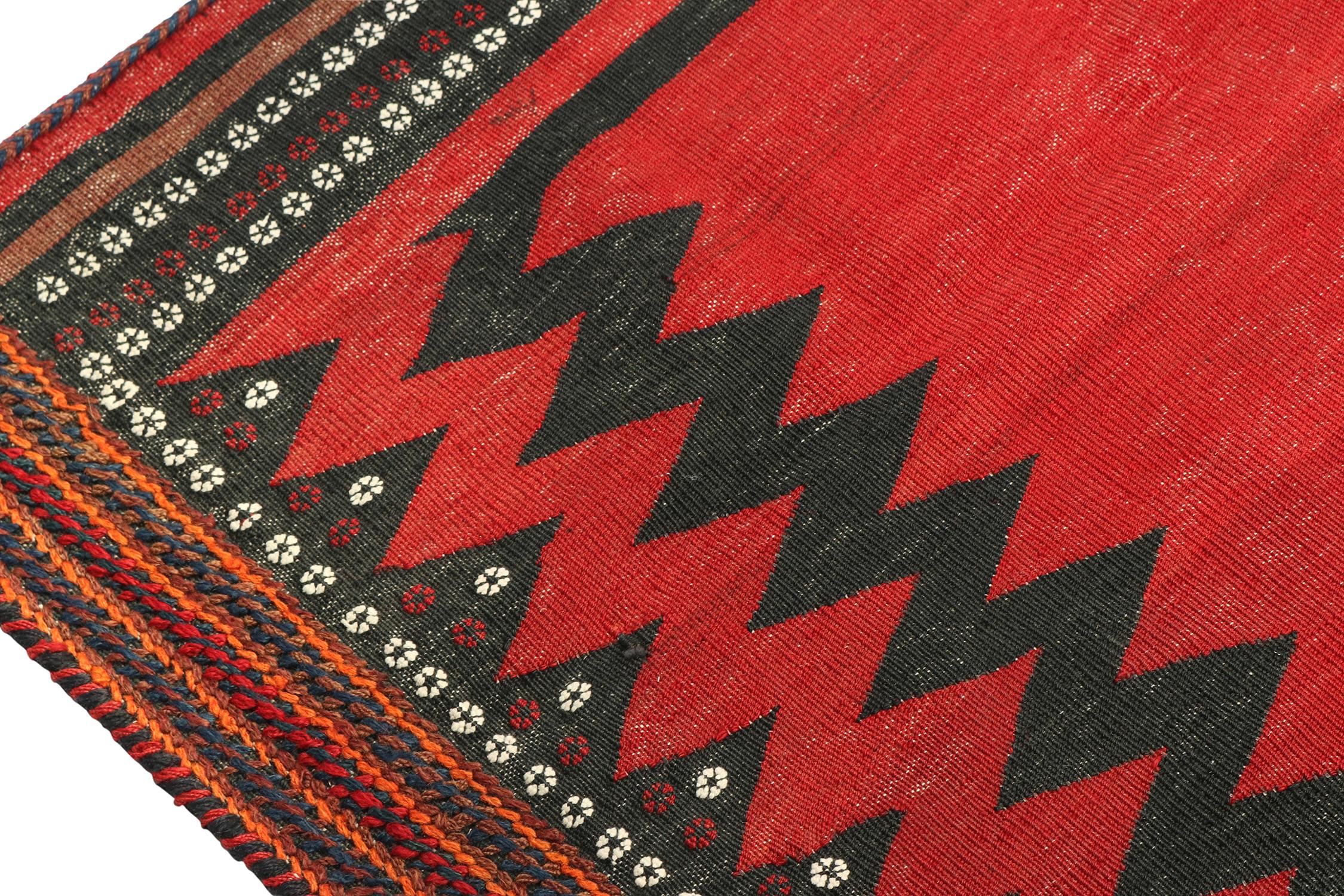 Vintage Sofreh Persian Kilim rug in Red Open Field by Rug and Kilim