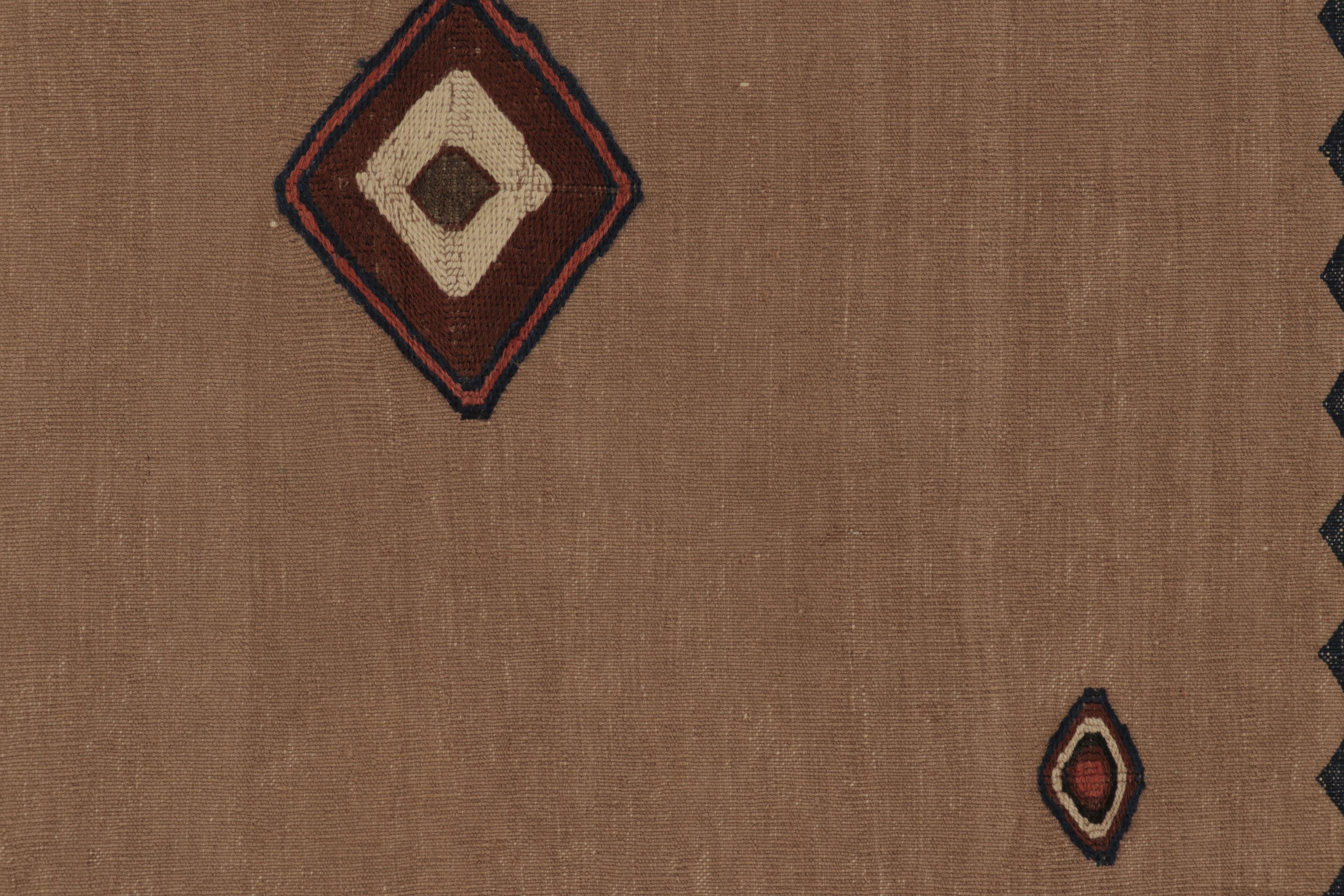 Mid-20th Century Vintage Sofreh Persian Kilim, Square Rug with Open Field - Rug & Kilim