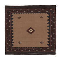 Vintage Sofreh Persian Kilim, Square Rug with Open Field - Rug
Kilim