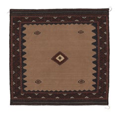 Vintage Sofreh Persian Kilim, Square Rug with Open Field - Rug
Kilim