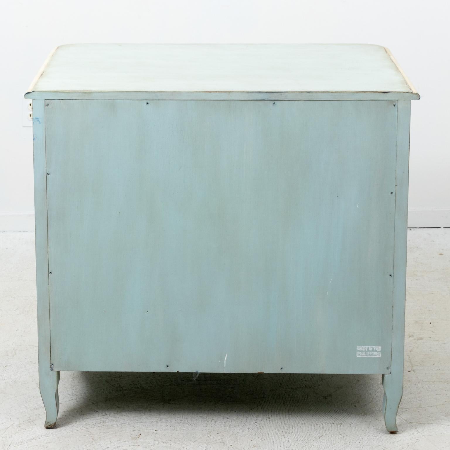 Vintage Soft Blue Painted French Commodes 2