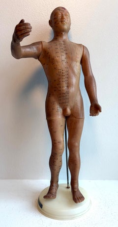 Vintage Soft Rubber Acupuncture Figure, China, 1960's