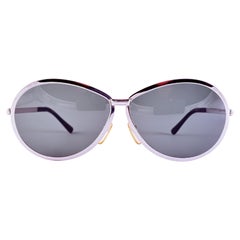 Vintage Sol Amor Oversized Silver 1970's Sunglasses Made in France
