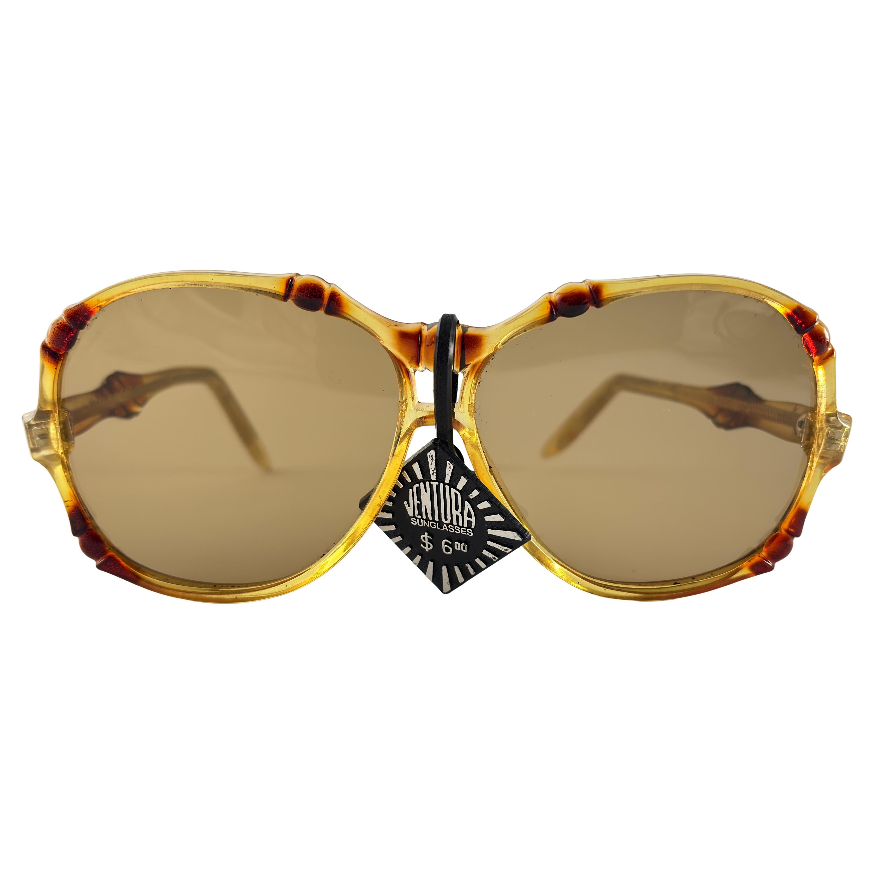 Vintage Solar Ban Ventura Schildpatt-Sonnenbrille in Übergröße 1970er Jahre