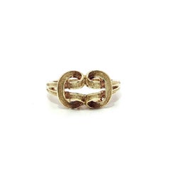 Vintage Solid 14k Yellow Gold Textured Open Work Knot Band Ring sz7
