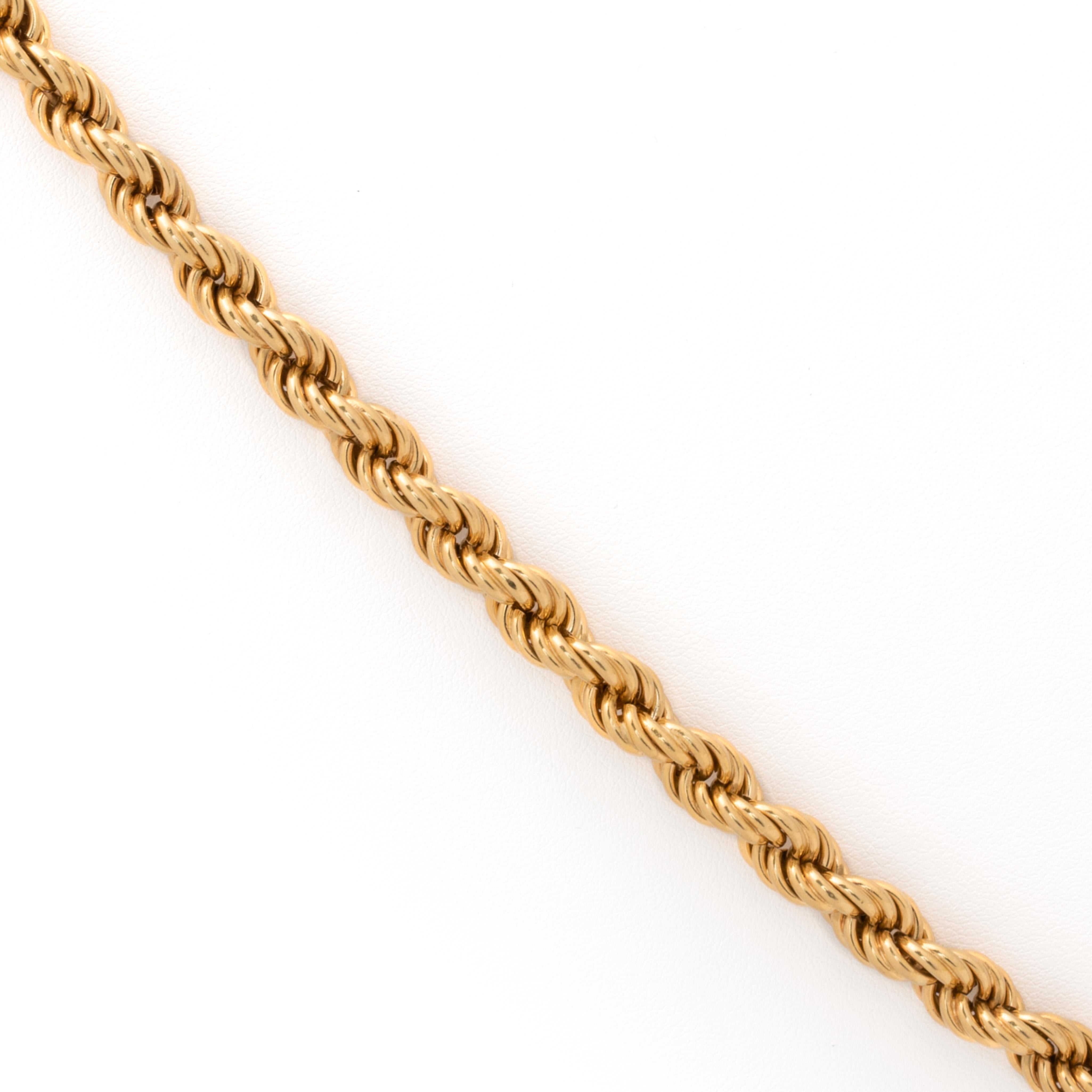 18 karat gold rope chain