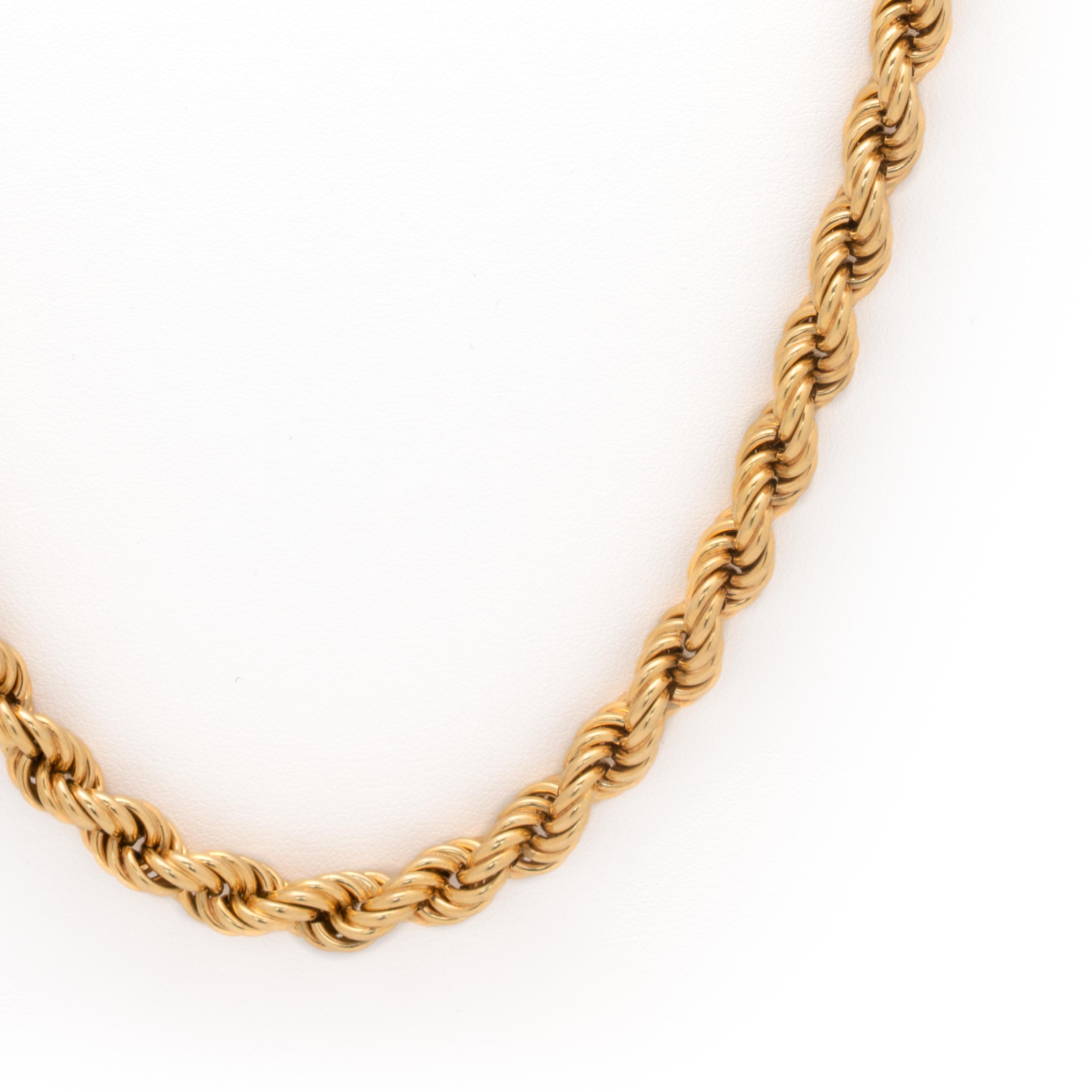 80s gold rope chain