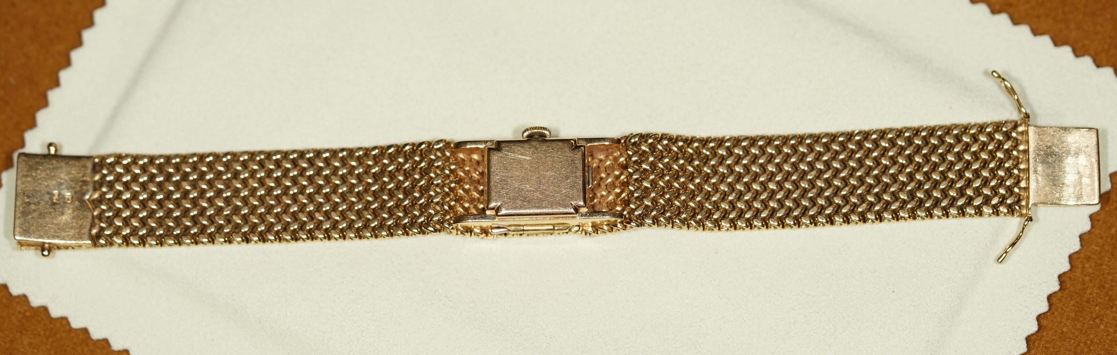 Vintage Solid 18-Carat Gold & Diamond Ladies Rolex Precision Bracelet Wristwatch 3