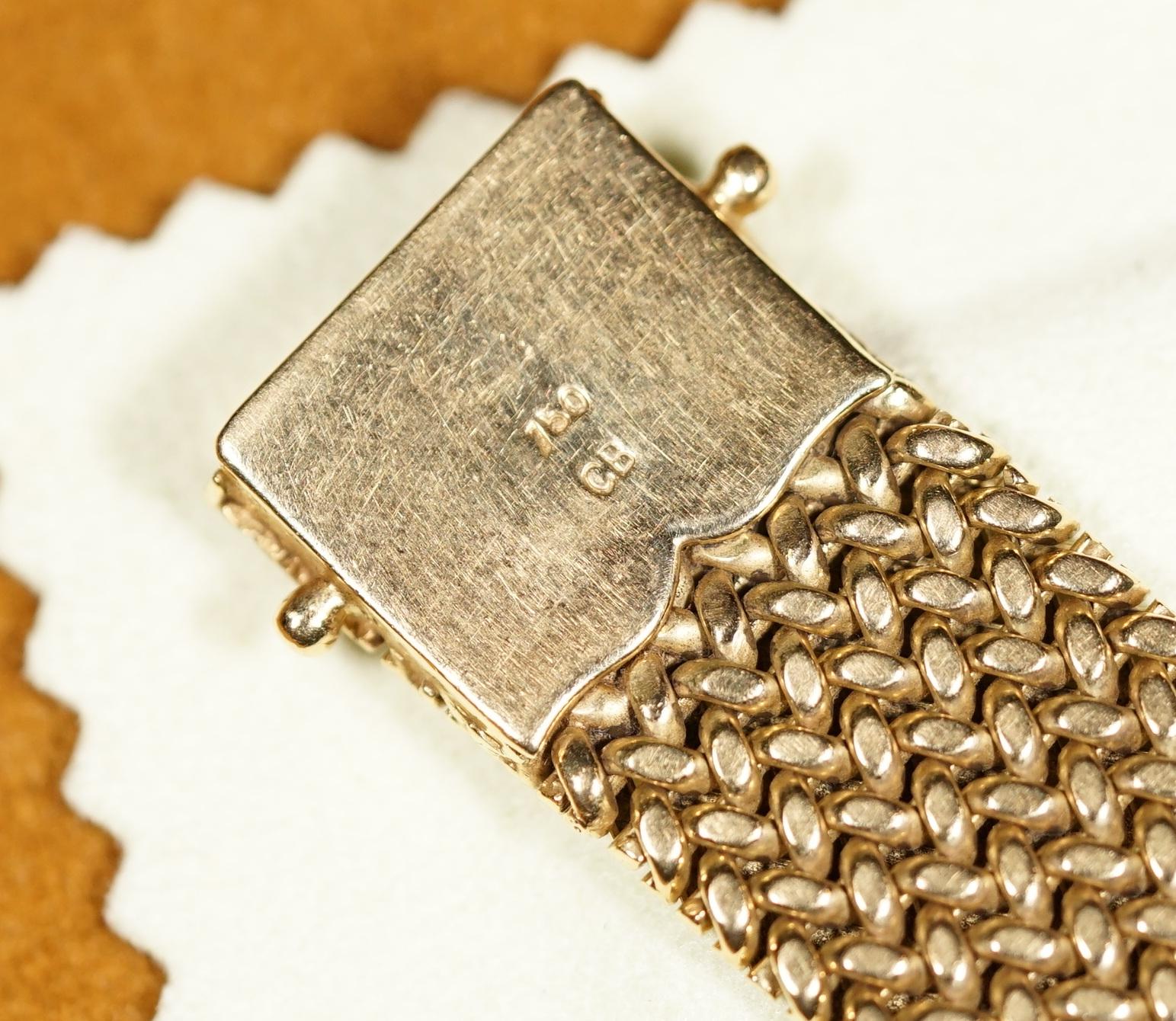 Vintage Solid 18-Carat Gold & Diamond Ladies Rolex Precision Bracelet Wristwatch 4