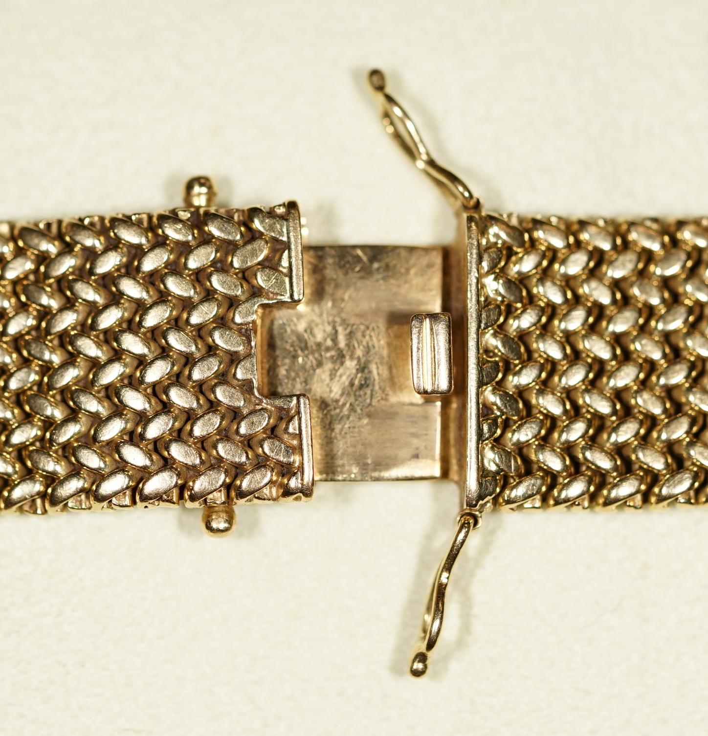 Vintage Solid 18-Carat Gold & Diamond Ladies Rolex Precision Bracelet Wristwatch 7