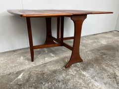 Vintage Solid 1960's Teak Mid Century Drop Leaf Dining Table