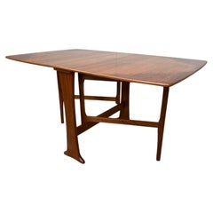 Vintage Solid 1960
s Teak Mid Century Drop Leaf Dining Table