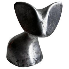 Space Age Fuchsfigur aus massivem Aluminium, Space Age