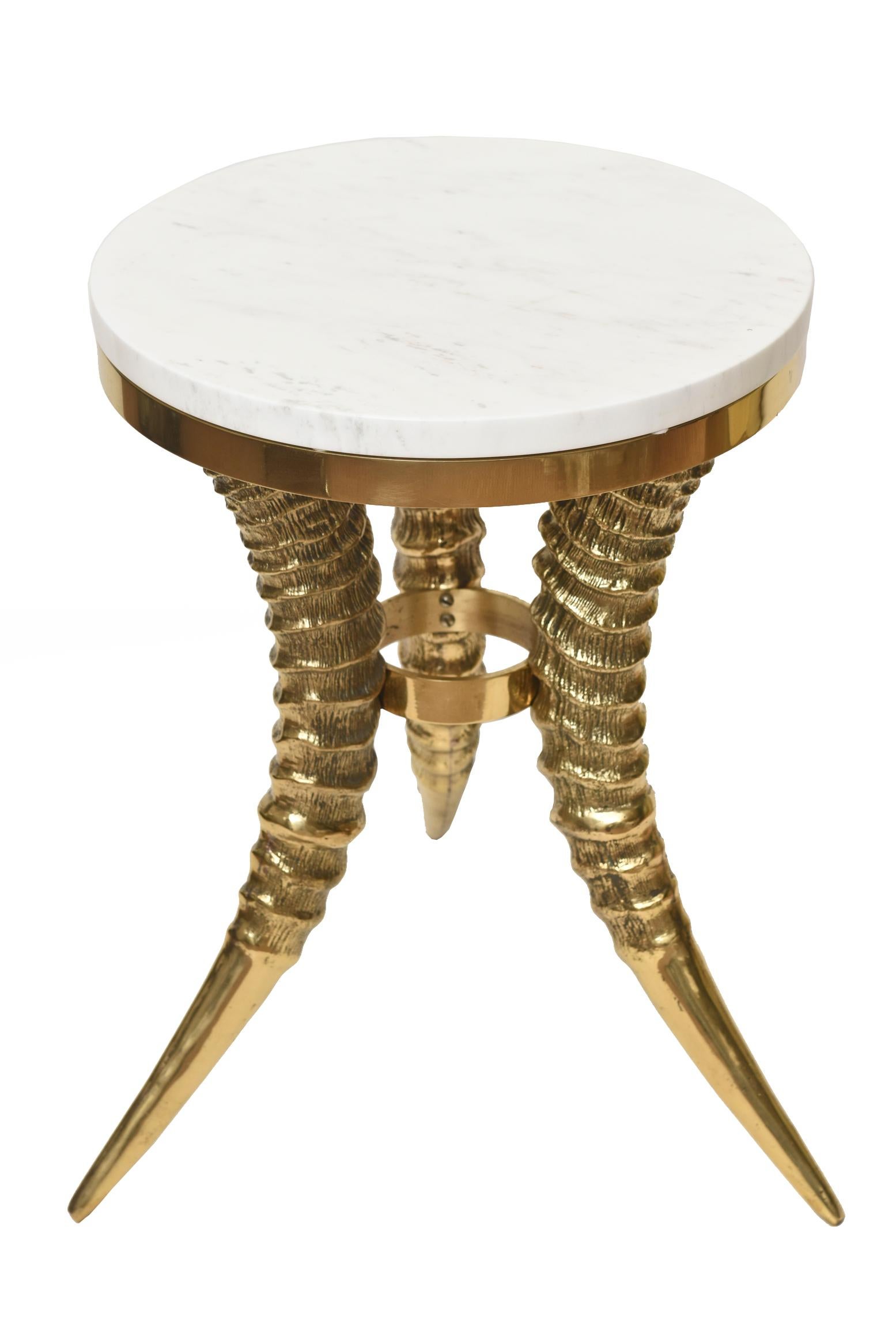 solid brass side table