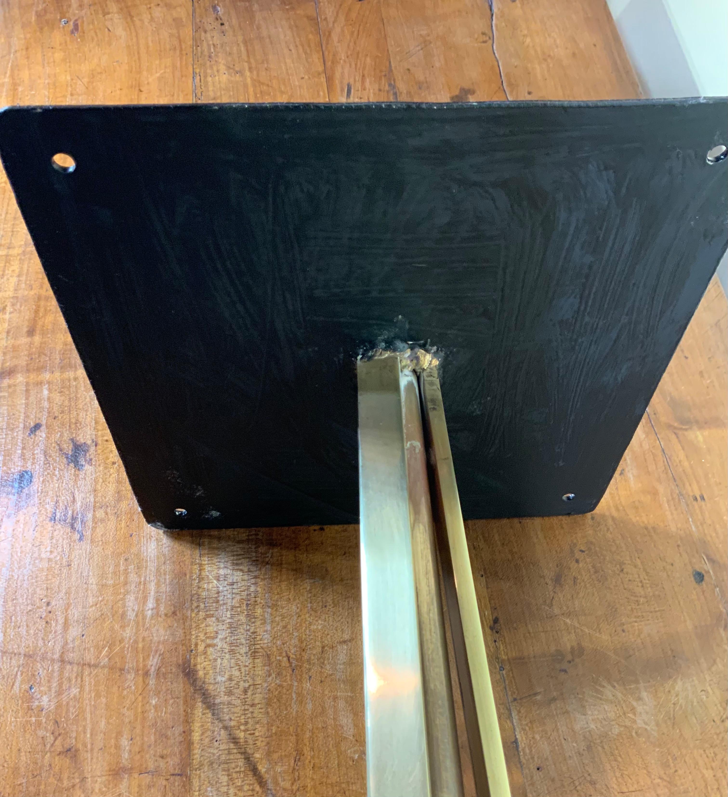 Vintage Solid Brass and Steel Low Table Base For Sale 2