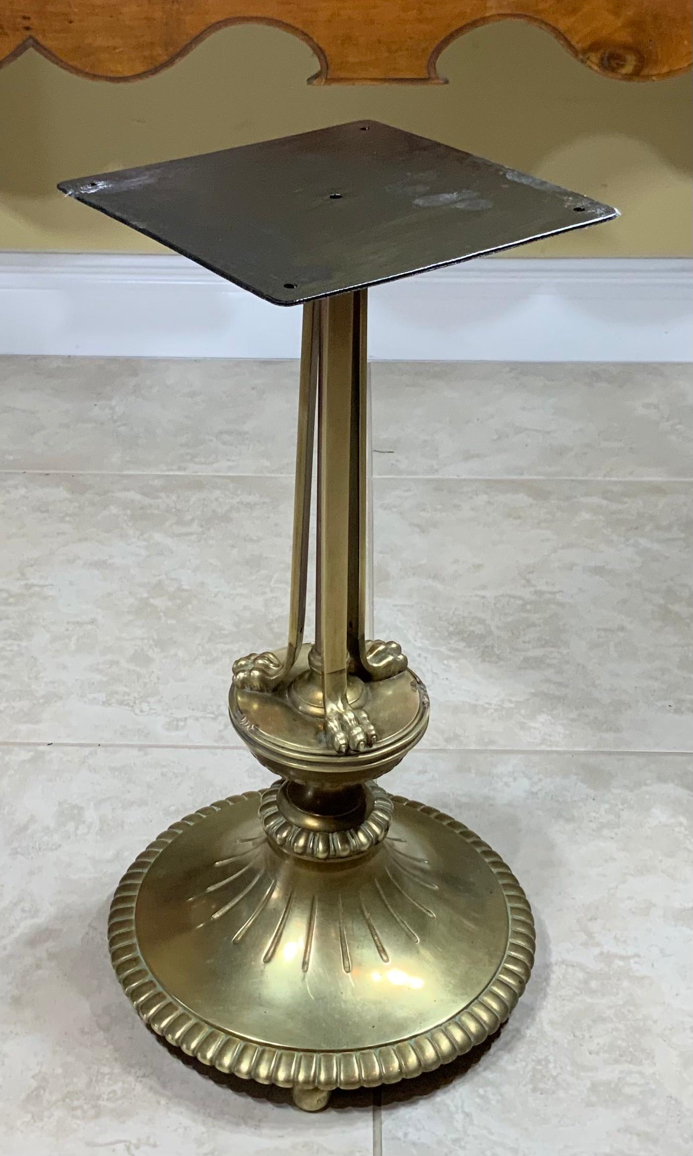 Vintage Solid Brass and Steel Low Table Base For Sale 3