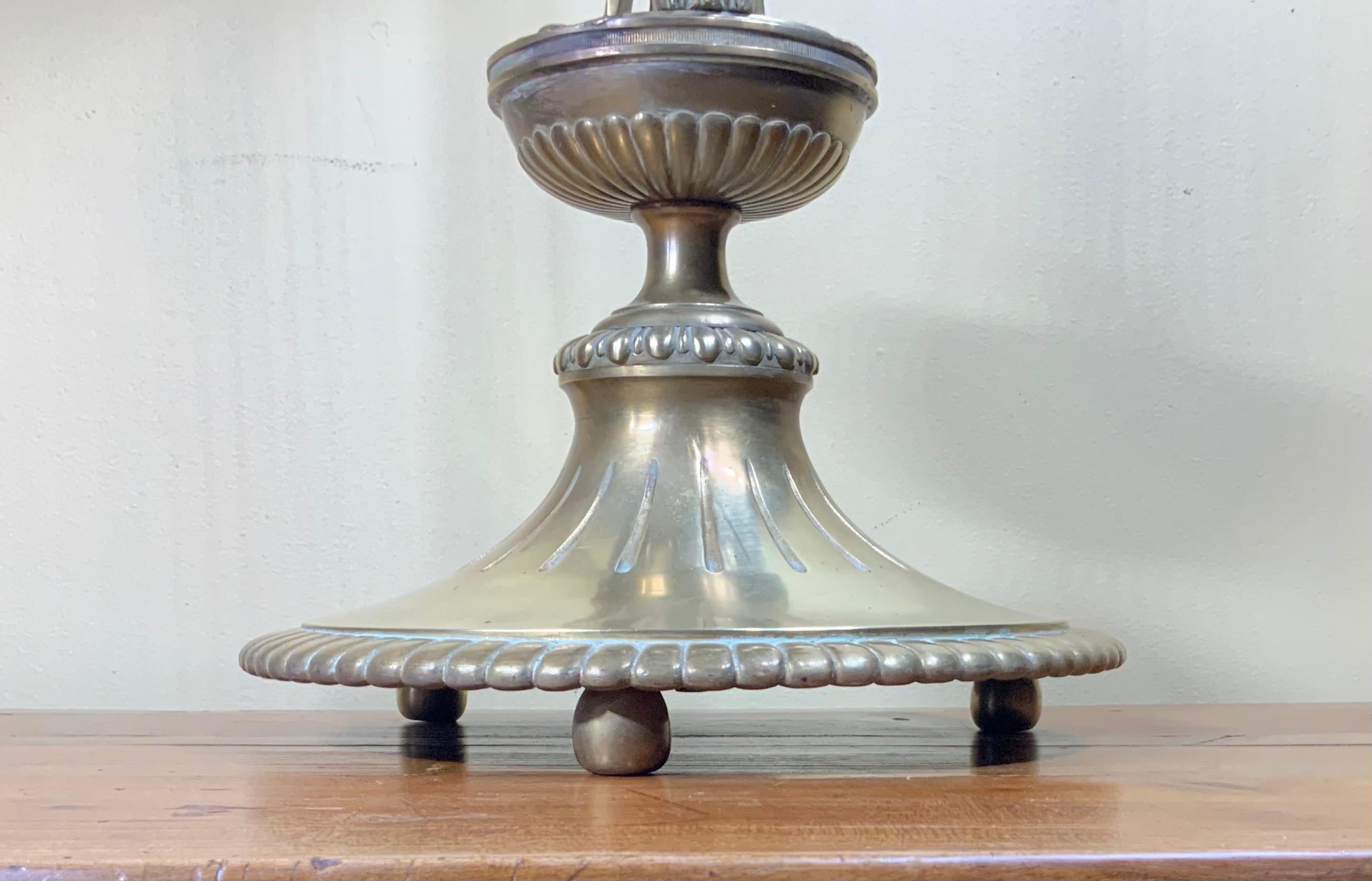 English Vintage Solid Brass and Steel Low Table Base For Sale