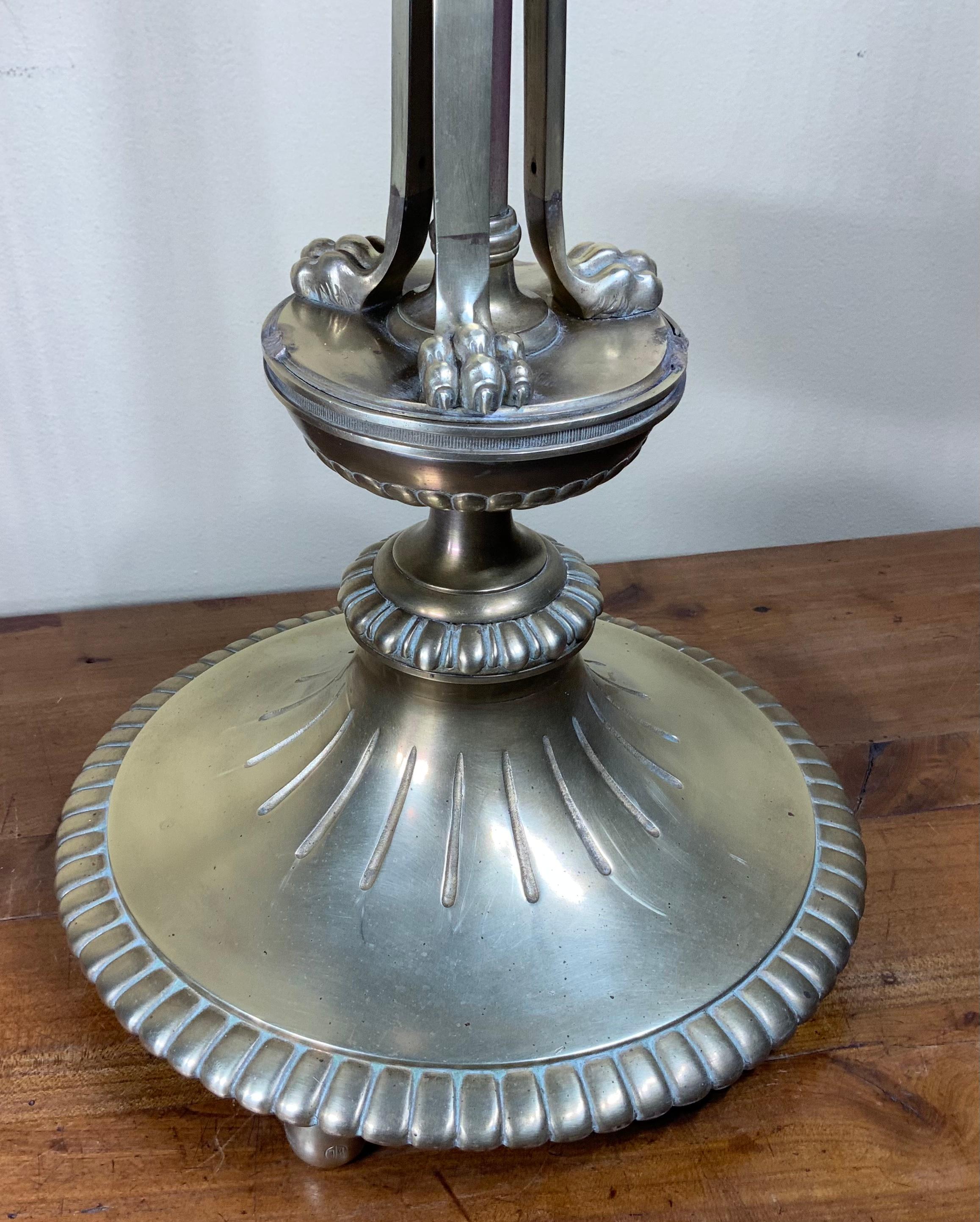 Vintage Solid Brass and Steel Low Table Base In Good Condition For Sale In Delray Beach, FL