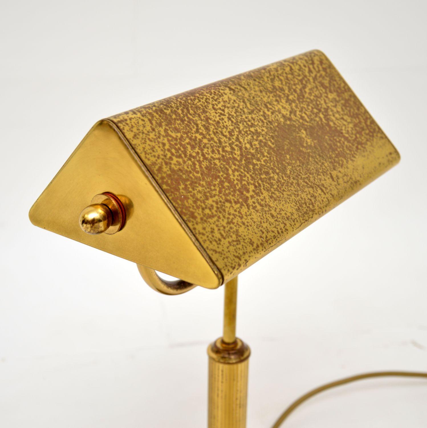 vintage brass bankers lamp