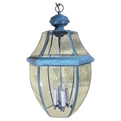 Vintage Solid Brass Hanging Lantern/Light Fixture