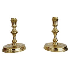 Retro Solid Brass Pair Of Candlesticks Manufactured By Virginia Metalcrafters