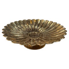 Vintage Solid Brass Pedestal Bowl