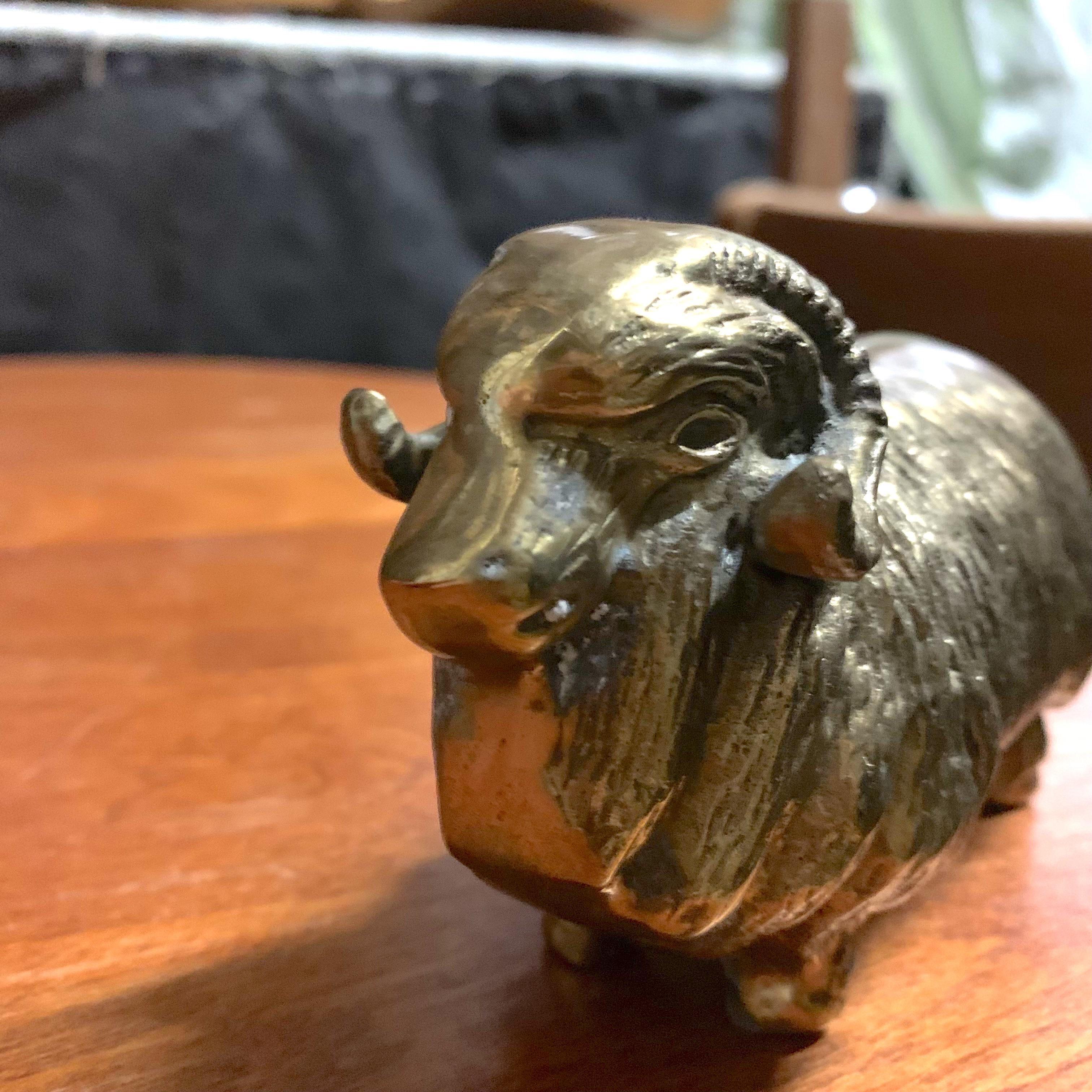 Ramenfigur aus massivem Messing (Moderne der Mitte des Jahrhunderts) im Angebot