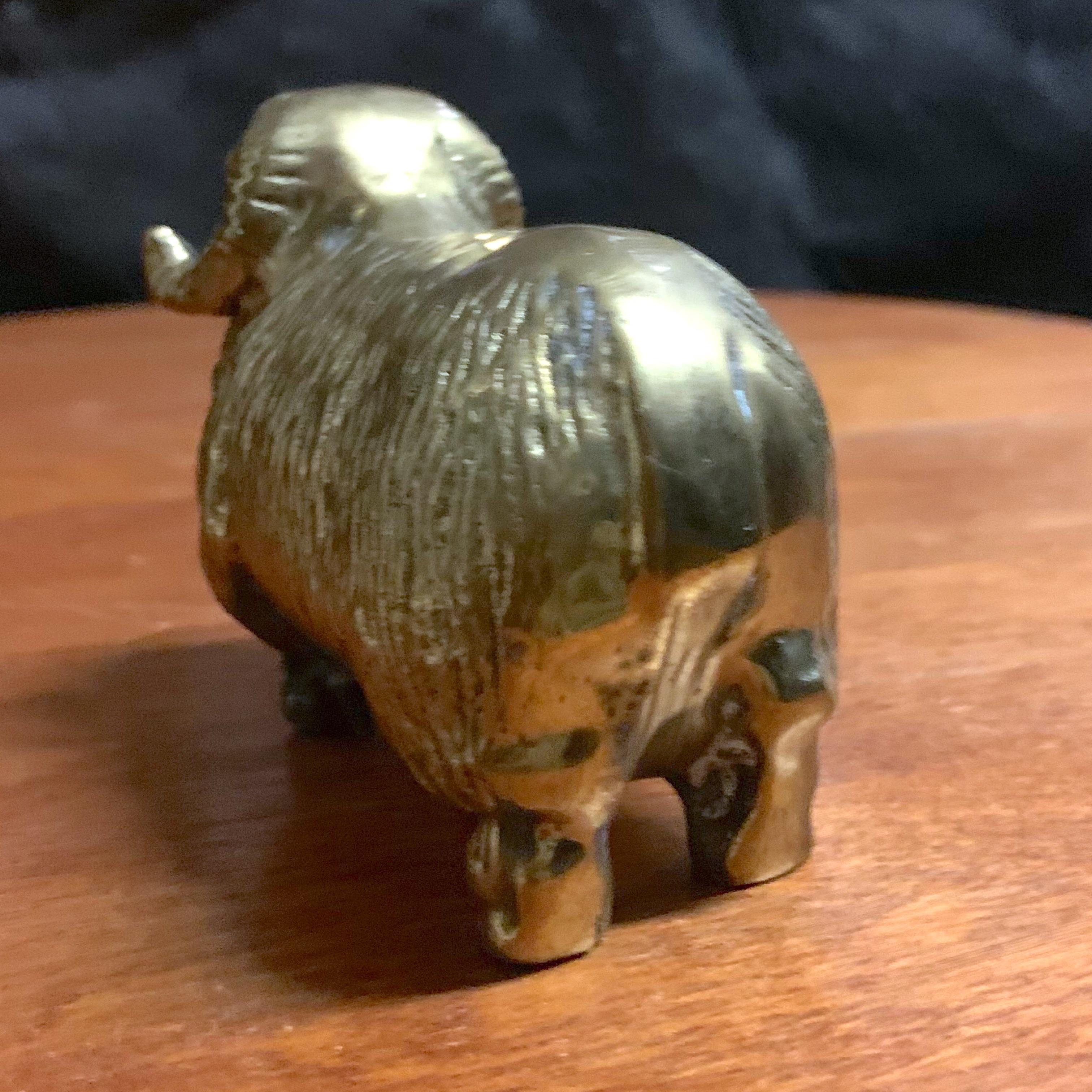 Unknown Vintage Solid Brass Ram Figure For Sale
