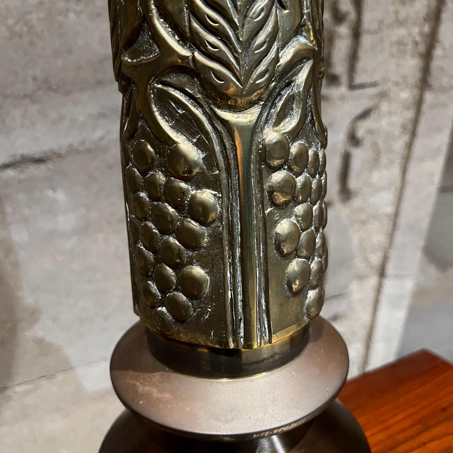 1950s Solid Brass Table Lamp Frank Lloyd Wright Inspired For Sale 6