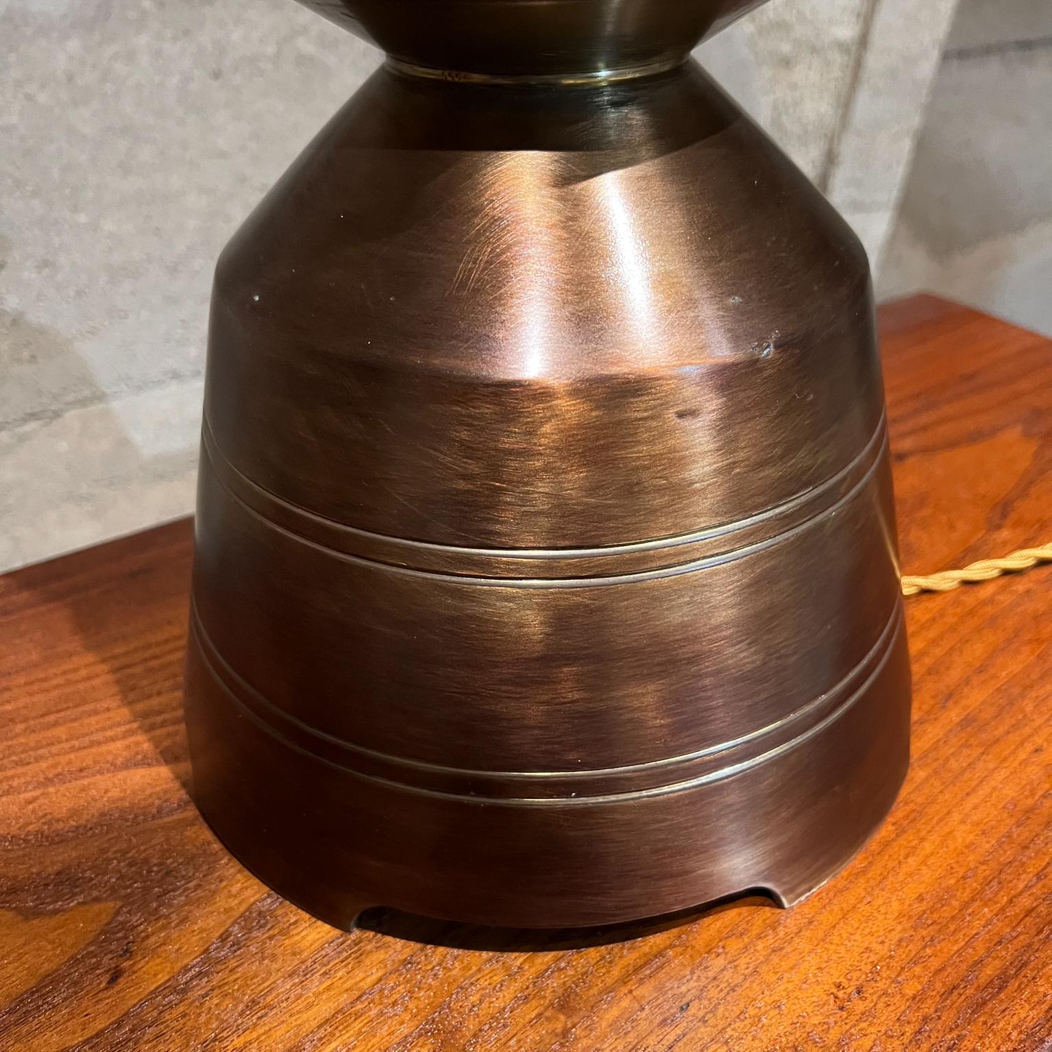 1950s Solid Brass Table Lamp Frank Lloyd Wright Inspired For Sale 7