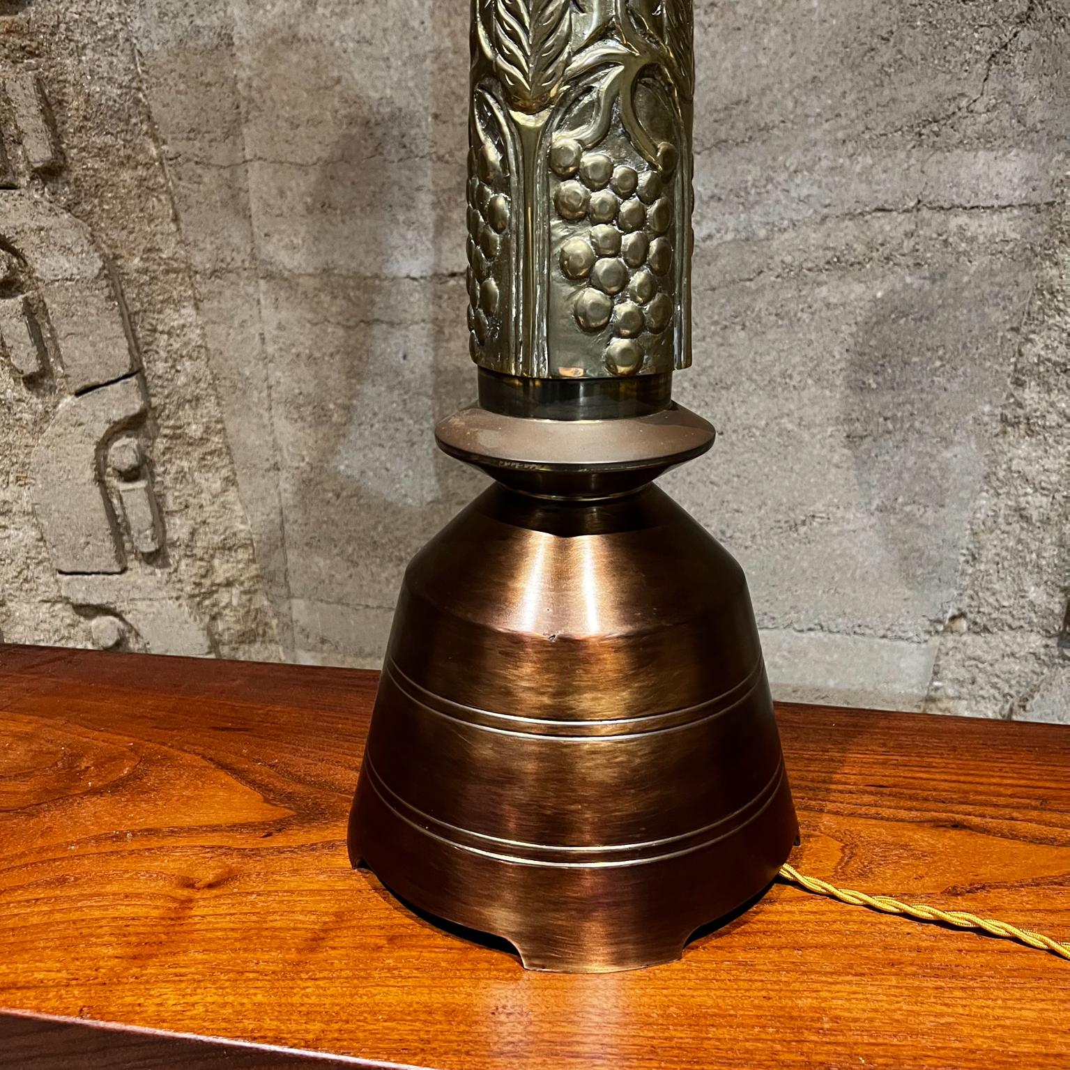 Mid-20th Century 1950s Solid Brass Table Lamp Frank Lloyd Wright Inspired For Sale