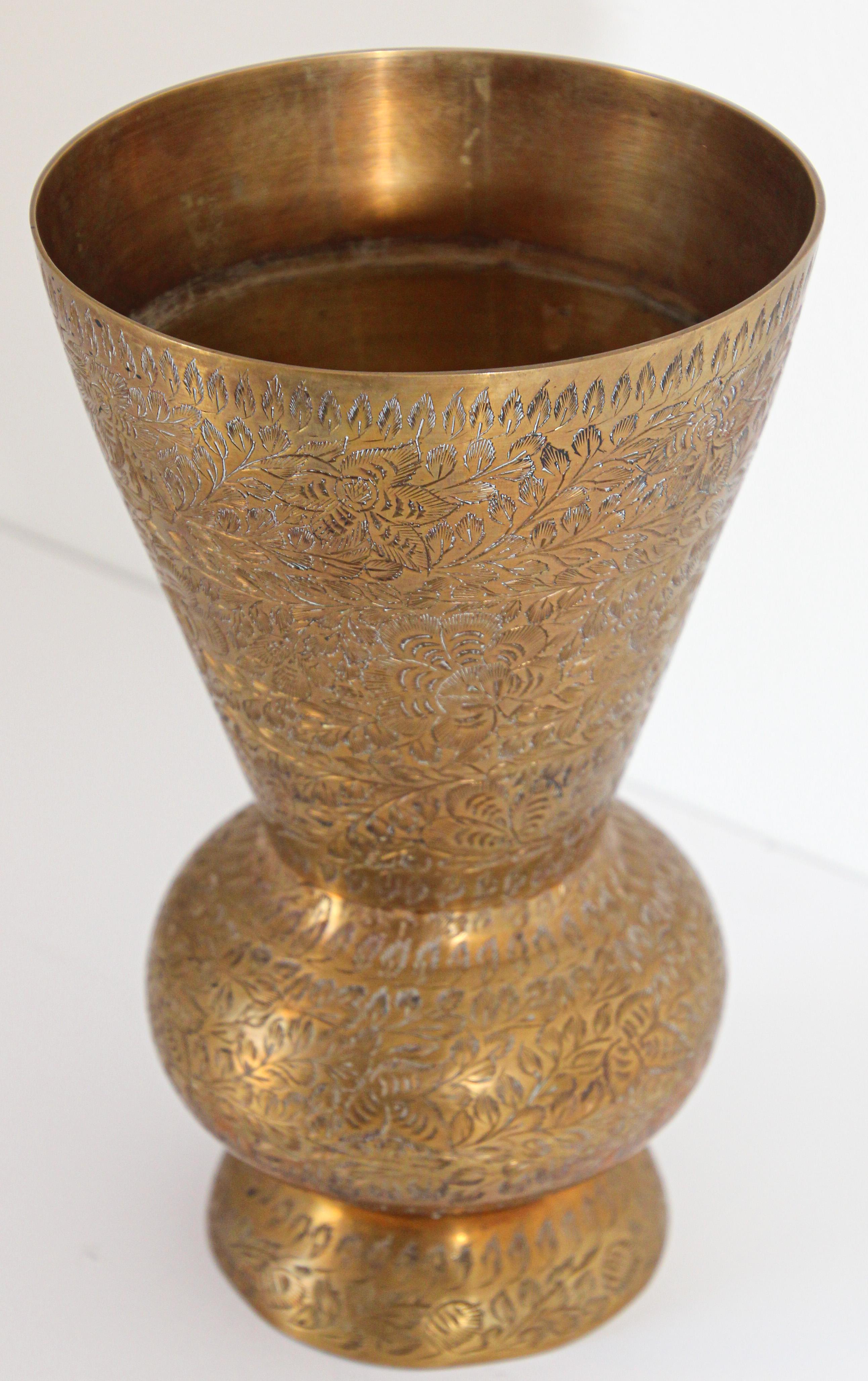 Agra Vintage Solid Brass Vase from India
