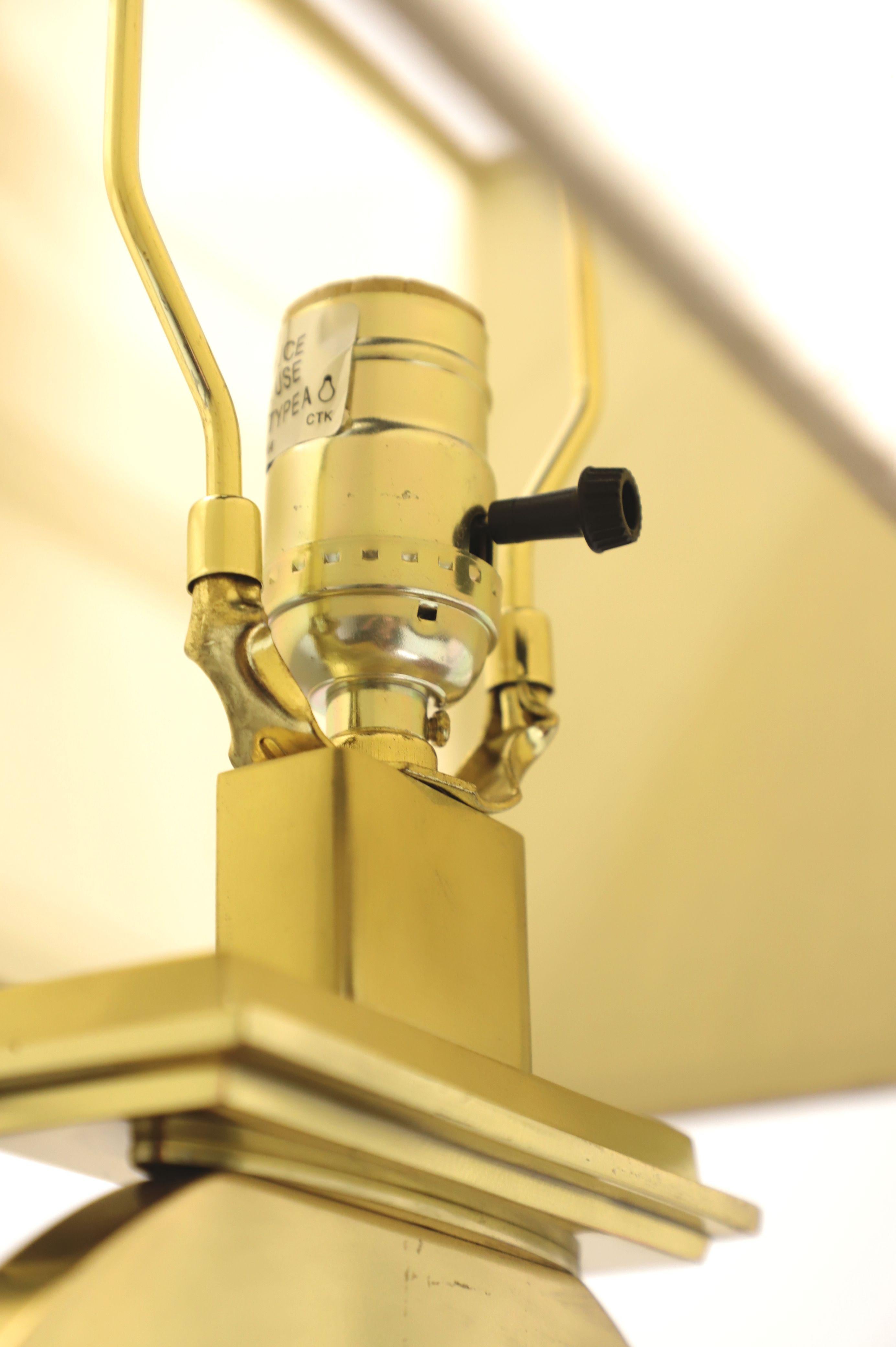 American Vintage Solid Brass with Marble Base Table Lamp with Shade